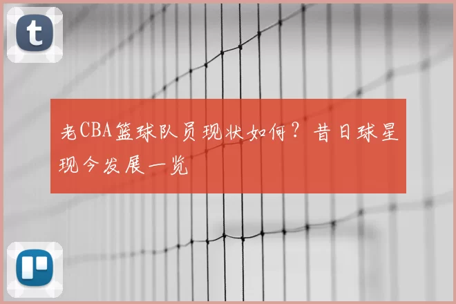 老CBA篮球队员现状如何？昔日球星现今发展一览